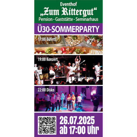Ü30 - Sommerparty 26.07.2025 - Büfett+Konzert+Disko